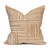 Harris Gold Pillow 22 -  Woven Gold and Natural textile pillow - front