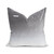 Horizon 20 Ombre Fog Gray Dip Dyed Cotton Velvet Decorative Pillow - Back