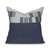 Anchor Vintage African Indigo Textile Pillow - Front