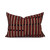 Lon Ikat Black and Brick Lumbar Pillow - Front
