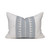 Blue with White Detail Starling Mud Cloth Decorative Pillow - Front