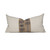 Gild Luxe Vintage with Pure Natural Linen and Vintage Embellishments Lumbar Pillow - Front 