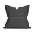 Union Pillow Black and Tan Woven Detail - 22 x 22- Back