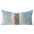 Gill Aqua Blue Cotton Velvet Double Sided Pillow 14 x 27 Decorative Lumbar
