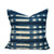 Paros 22 x 22  Vintage African Indigo Pillow - 100% Natural Cotton - Front
