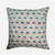 Bloom 20 x 20  Block Print Pillow - Pure Natural Linen - Front