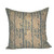 Zar Indigo 20 x 20  Indian Block Print Pillow - Pure Natural Linen Back - Front