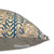 Zar Indigo 20 x 20  Indian Block Print Pillow - Pure Natural Linen Back - Side