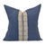 Del Mar - 22 x 22 - Vintage Indigo Hemp, Pure Linen Pillow - Front
