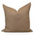 Heritage Twill 22 x 22 - Chestnut Vintage Cotton Twill - Pure Linen Pillow - Front
