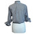 Jacquette - Anchor Your Power 101  - Vintage Navy and White Stripe button down with Anchor on Pocket - back cinched