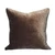 Velor 20 x 20  Pillow - Smokey Topaz Brown Cotton Velvet Pillow - Front