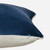 Velor 20 x 20  Pillow - Navy Cotton Velvet Pillow - Side Detail