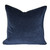 Velor 20 x 20  Pillow - Navy Cotton Velvet Pillow - Front