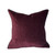 Velor 20 x 20  Pillow - Burgundy Velvet Pillow - Front