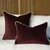 Velor Lumbar 14 x 20  Pillow - Burgundy Velvet - Group Shot