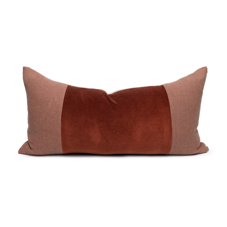 Chante Jasper Velvet Lumbar Pillow - Front