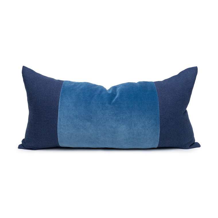 Chante Kyanite Velvet Lumbar Pillow - Front
