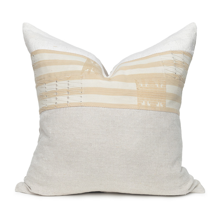 Argenta 22 - Aso Oke Vintage textile pillow - front