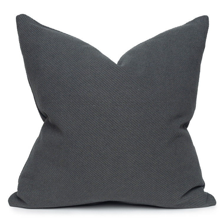 Crosley Cotton Twill  pillow - Carbon Gray - Front