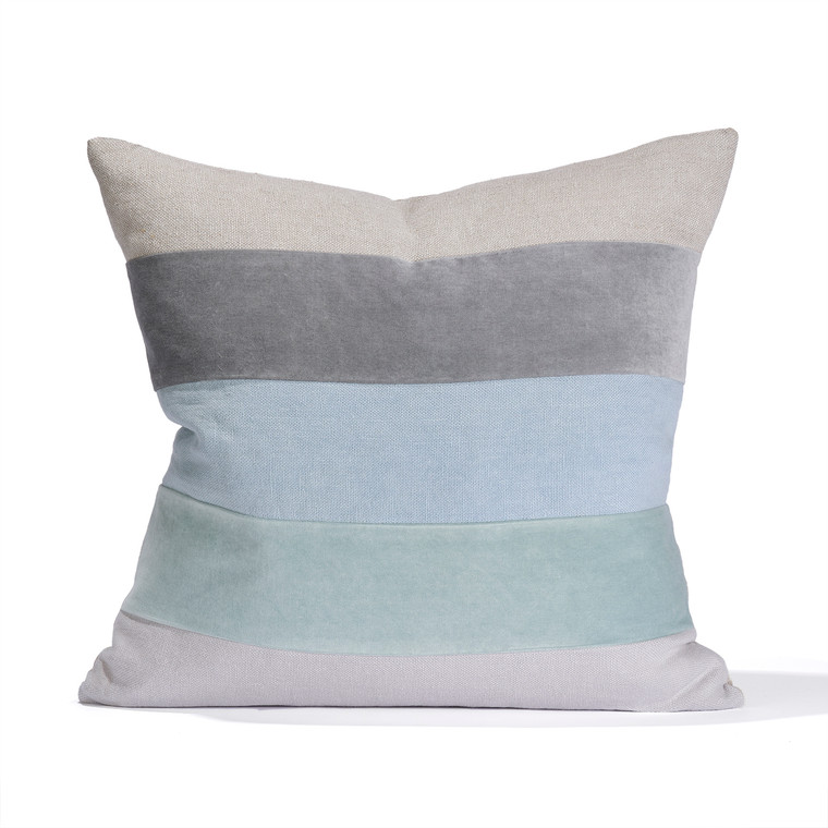 Coastline 22 Linen and Cotton Velvet Pillow - Front