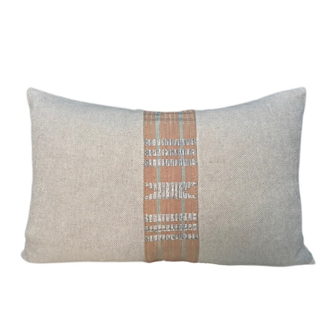 Dana 14 x 20 Luxe Vintage Lumbar Pillow - 100% Linen 