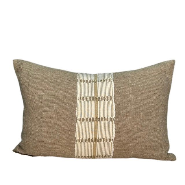Regent Lumbar 14 x 20 Luxe Vintage Lumbar Pillow - 100% Linen 