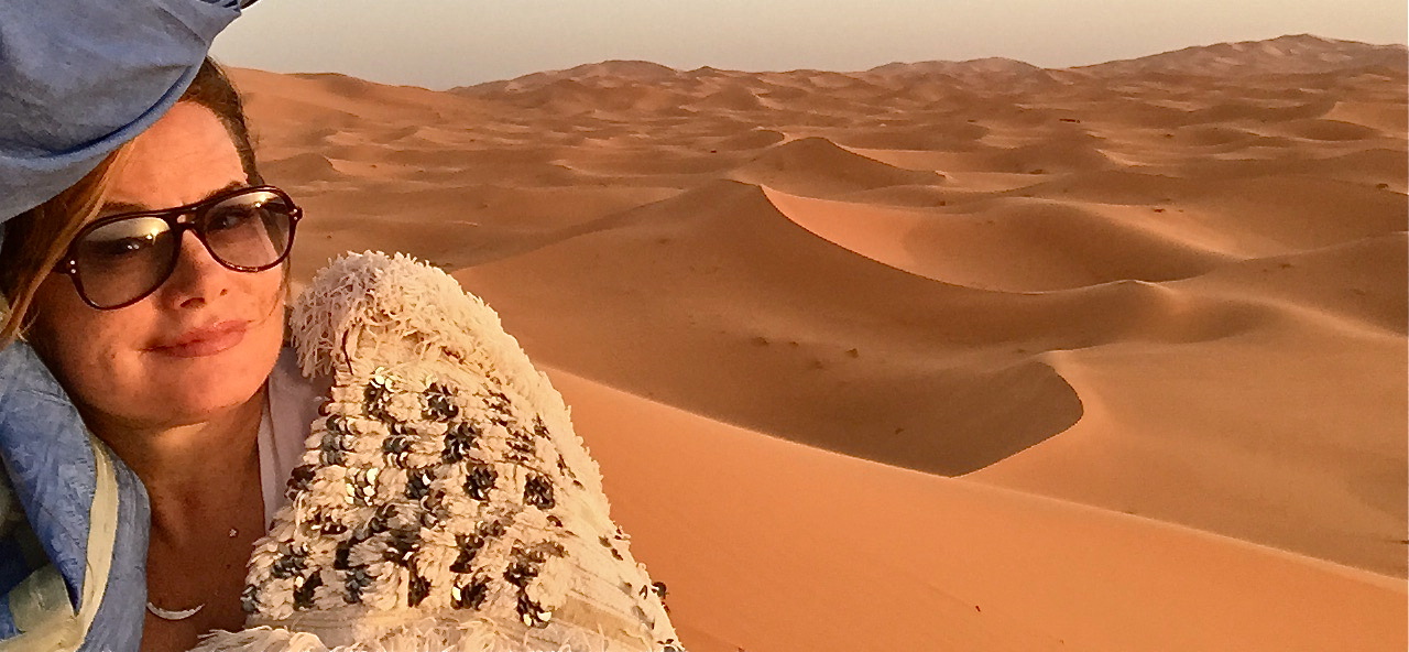 cindy traveling the deserts of morocco