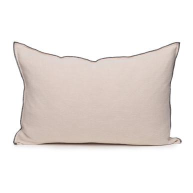 Creme Brulee Ivory Santal 18 x 26 inch lumbar Linen Pillow | Decorative ...