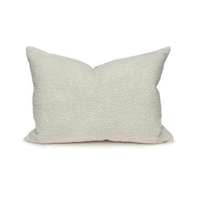 Camille Vegan Washable Faux Sherpa Fur Decorative Lumbar Bed Pillow, Decorative  Pillows