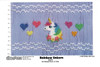 Rainbow Unicorn Smocking plate by Ellen McCarn, Suitable for round neck or yoke