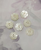 Beautiful mother of pearl buttons, Ideal for those special projects,  , dresses and more, Flower inlay design with 2 holes, Size 24, 15 mm Priced per button, Last of the stock