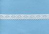 Looped edged edging lace in white 1.6 cm wide