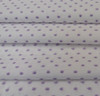 A beautiful quality Swiss plumetis or voile in white with a lilac cut spot, 100% cotton
Ideal for all your sewing and smocking projects, Pleats really well even with the tufts in by pleater, Tricky to use with iron on transfer dots due to the uneven surface, suggest you iron the dots onto a plain white lawn fabric and pick up the dot through the two layers, 140cm wide, Priced per metre, Wash at 30 degrees