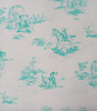 A really lovely quality aqua white fabric, Teddy bears and Rocking horses, 100% cotton, 150 cm wide, Ideal for dresses, blouses, shorts and so much more, Wash at 30 degrees, priced per metre