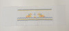 Ready smocked insert on white pique, Picture smocked ducks on water, Total length 35.5 cm 14 inches, Smocked length 20cm or 7 3/4 inches, Width top to bottom 11 cm or 4 1/4 inches, Fabric is 100% cotton