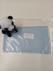 End of roll piece of blue sheen sateen, 100% cotton, 30 cm x 110 cm, Wash at 30 degrees, Ideal for collars