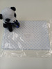 End of roll piece of Swiss plumetis blue cut spot on white, 100% cotton, 60 cm x 142 cm, Wash at 30 degrees