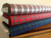 100% Brushed Cotton in Blackwatch, Royal Stewart and  Victoria Tartan 147 cm wide