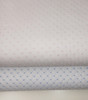 Swiss Plumetis 100% cotton in White with a blue or a pink dot 140 cm wide priced per metre