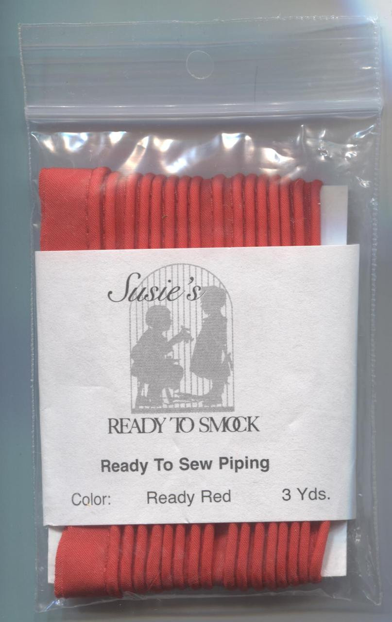 Susie's Ready to Sew piping in Ready Red - colour match Anchor 1098