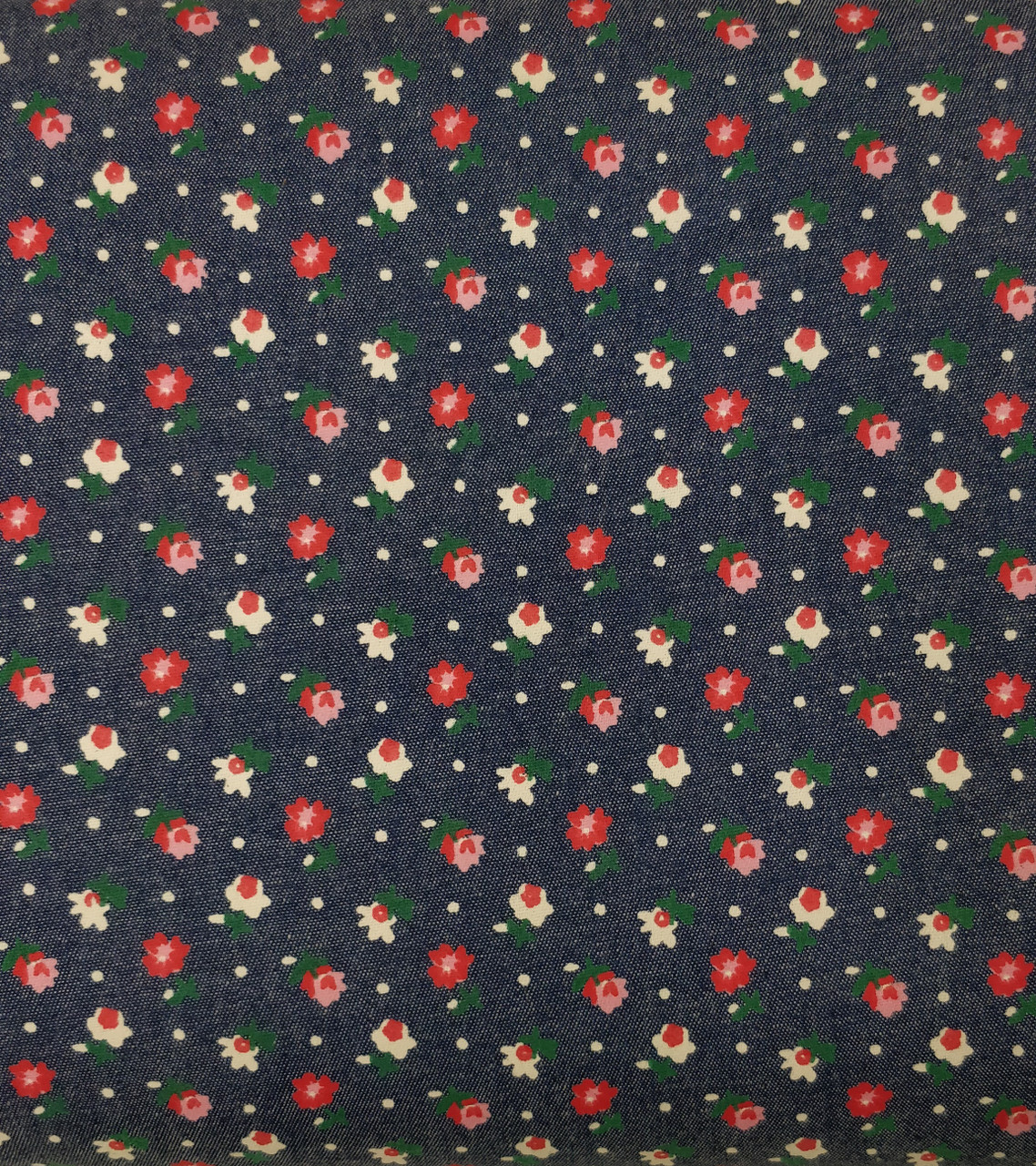 Chambray ditsy floral fabric, 100% cotton, Lighter weight than denim, 148 cm wide, Wash at 30 degrees, Ideal for shirts, dresses, pants and more
1.5 metres left