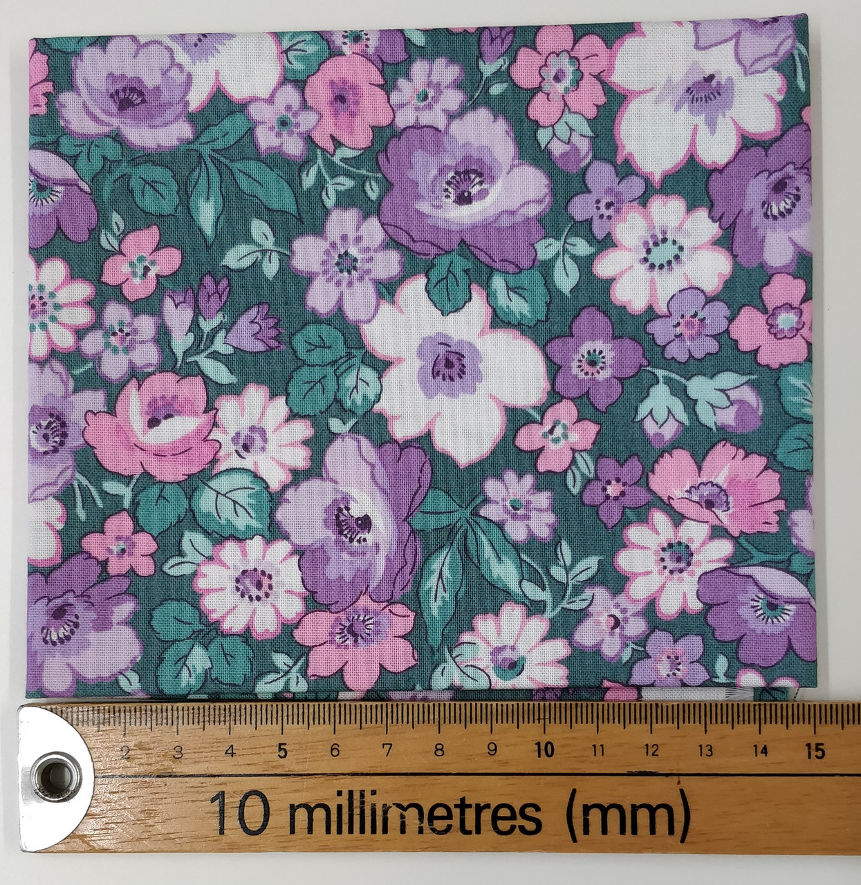Scales of flowers shown with a ruler
