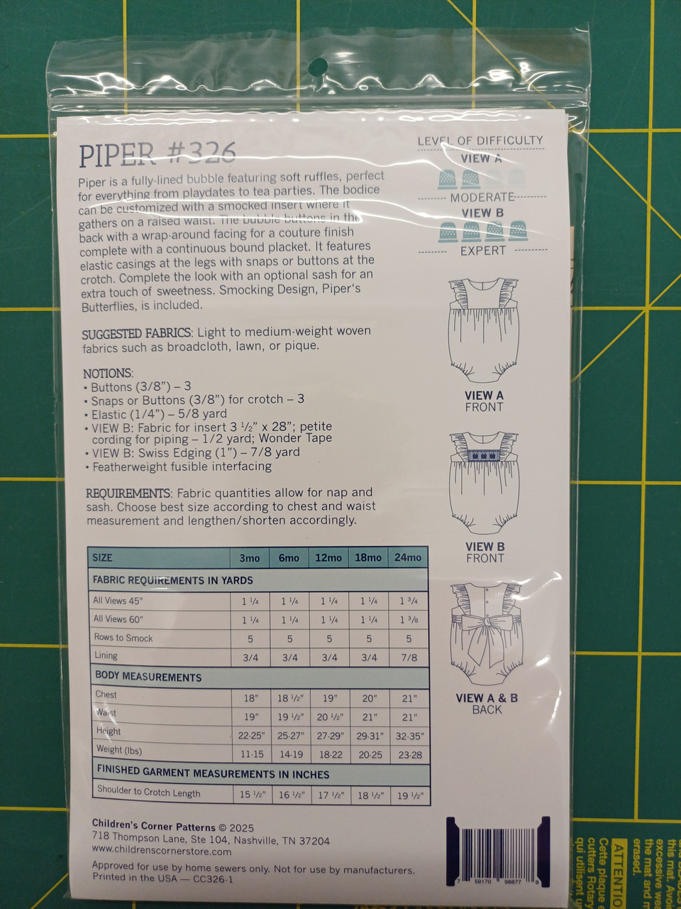 Notions for the pattern Piper