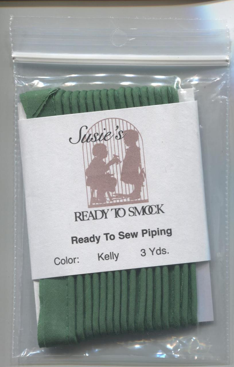 Susie's Ready to Sew piping in Kelly - colour match Anchor 923