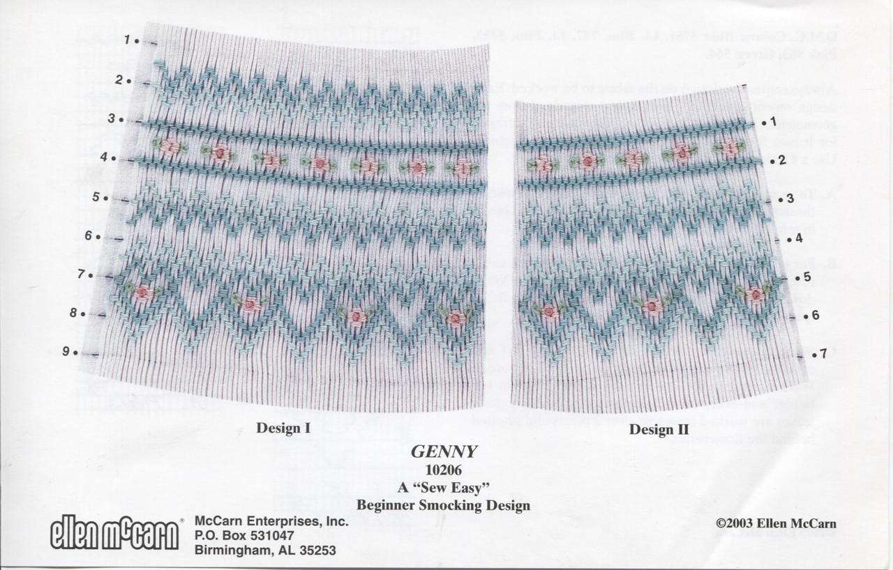 Smocking Plate Genny by Ellen McCarn