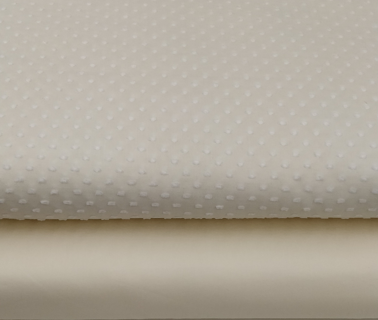 Swiss lemon with white spot fabric shown with lemon lawn - ideal for a dress and petticoat