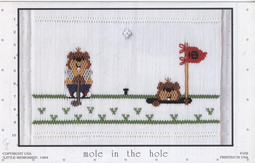 Mole in the hole smocking plate by Little Memories