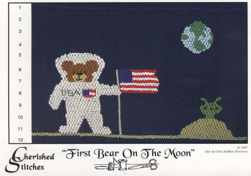 First Bear on the Moon smocking plate by Cherished Stitches