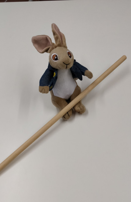 Wooden doweling, Use the wooden doweling to roll your fabric onto before pleating, Rabbit not included 